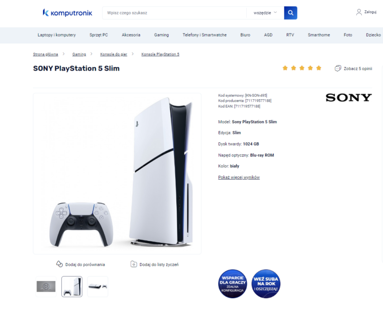 PlayStation 5 Slim 350 PLN günstiger Auch andere Konsolen im